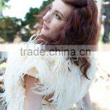 ZPDECOR No.1 Feather Supplier Feather Size 15-20 cm Beige Ostrich Feather Fringe thumbnail-5