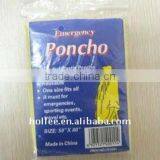 Disposable Plastic Transparent Rain Poncho