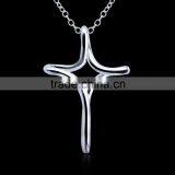 Newest Popular Sliver Pendant Necklace Cross Silver Necklaces Alloy Necklace Jewelry thumbnail-3