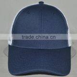 Guangzhou Hat Factory Professional Custom 100% Polyester Fiber Dark Blue/white Hat