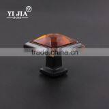 1 Inch Oil Rubbed Bronze Amber Glass Knobs for Kitchen Cabinets thumbnail-4