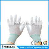 HOT!!! Finger PU Coated Nylon Gloves