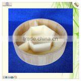 Натуральный деревянный круглый поднос из необработной тульпы с несколькими отделениями thumbnail-1