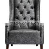 European Style Leather Lazy Leisure Sofa Chair thumbnail-1