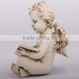 OEM Garden Decoration Reading Cherub Angel Sculpture thumbnail-2