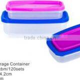 2pcs Rect Plastic Storage Box Food Container thumbnail-1