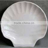 Hotel White Fan-shaped Melamine Splate thumbnail-1