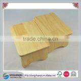 Handmade Bule Painting Solid Poplar Wooden Foot Stool Bench Stool CN thumbnail-6