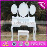 2017 New Design Youth White Folding Wooden Dressing Table W08H076 thumbnail-1