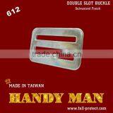 612-3 Hardware Parts Bag Buckle Harness Buckle Stamped Steel Double Slot Quick Buckle thumbnail-2