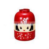 Japanese Kokeshi Bento Lunch Box Samurai Geisha Kids Lunch thumbnail-1