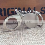 Foldable Folding Key Chain Keychain 8X Magnifier Loupe Glass Lens Pocket