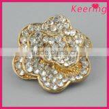 Decorative Shiny Metal Rhinestone Gold Buttons for Decoration WBK-1489 thumbnail-1