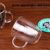 Double Wall Milk Cup 220ML Customized Coffee Cup Glass Cups Milk Mugs thumbnail-3