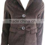 Ladies' Winter PU Slim Fit Basic Jacket Blazer thumbnail-4