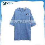 Casual Embroidered Loose Plain New Model Girls' Summer Latest 2016 New Arrival Ladies Western Dress Fashion Designs Photos thumbnail-1