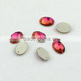 Oval Shape Wholesale Flat Back Sew on Crystal Facncy Rhinestone With Holes for Jewelry Making thumbnail-1