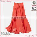 2016 Hot Selling Top Fashion Fairy Design Red Plain Color Chiffon Skirt thumbnail-1
