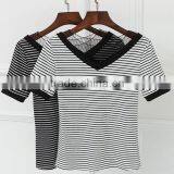 High Fashion Stripe With Grenadine T Shirt for Woman Hot Sale 2017 thumbnail-3