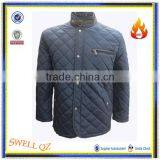 Winter fashion male diamond quilted coat