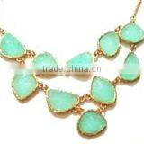 Latest Design Multi-coloured Stone Necklace With Earrings, Semi Precious Stone Jewelry thumbnail-3