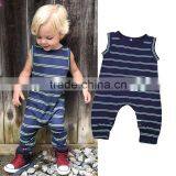 Latest Design Custom Design Onesie Kids Clothes Wholesale Cotton Jumpsuit Clothing Summer Stripe Baby Romper thumbnail-2