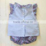 Hot Sale Wholesale Infant Clothing Children's Boutique Clothes Cap Sleeves and Print Pant Baby Clothes Set thumbnail-2