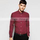 Slim Fit Mans Red Shirt With Long Sleeves, Latest Formal Shirt Designs for Men thumbnail-1