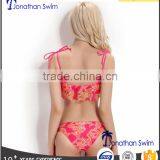 Girl's Lovely Falbala Two Piece Swimwear in Three Colors. thumbnail-5