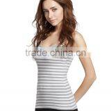 Plain Gray Stripe Stringer Tank Top Custom thumbnail-2