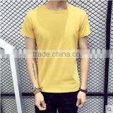 2017 Men of Pure White Collar T-shirt Men's Short Sleeve Pure Color Clothes thumbnail-4