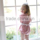 Infant Baby Girls Pink Bubble Flower Printed Cute Romper thumbnail-2