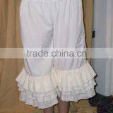 Clothes for Kids From China Casual Model Child White Cotton Ruffle Bottom Kid Girls Pants Toddler Girls Trousers thumbnail-1