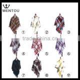 New Design Women's Cashmere Feel Winter Plaid Scarf thumbnail-1