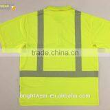 Hi-vis Short Sleeve 3M Tape Reflective Safety ANSI Night Use Protective Polo Shirt thumbnail-6