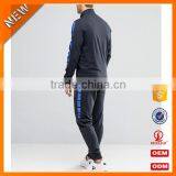 High Quality Owm Design 100% Cotton Navy Tracksuit / Breathable Plain Men Popular Tracksuit Sportswear H-1903 thumbnail-4