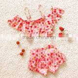 2017 Cute Cherry-print Two Pieces For Kids Girls Swimwear thumbnail-6
