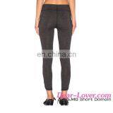 Cheap Women Dusty Charcoal Cutout Side Sports Fitness Yoga Leggings thumbnail-3