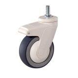 100mm Single Piece Full Plastic Medical Caster for Baby Bed thumbnail-3