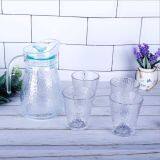 Hammer Pattern Design Glass Water Jug Set 1 Glass Water Pitcher and 4 Water Cups thumbnail-4