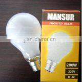 A70 Frosted Incandescent LIGHTING Bulbs 200w thumbnail-1