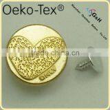 Heart Shape Jeans Button