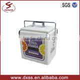 Portable Metal Retro 10l Cooler Box for Cans and Bottles thumbnail-1