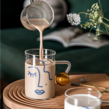 High Quality Glass Cup for Coffee and Milk Wholesale Glass Cup for the Young thumbnail-2