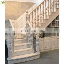 Modern Design Carving Wooden Stair Balcony Railing Ideas