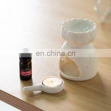 Ceramic Hollow Out Essential Tea Light Aroma Incense Oil Burner for Home Decoration Aroma Lamp Ceramic Essential Oil Burner thumbnail-4