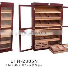 Humidity Large 4000 - 5000ct Customized Mahogany Spanish Solid Cedar Wood Cigar Humidor Two Door Cigar Cabinet thumbnail-4