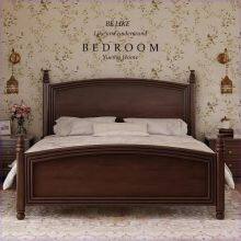 Solid Wood Bed Modern Simple 1.8M Double Bed thumbnail-4
