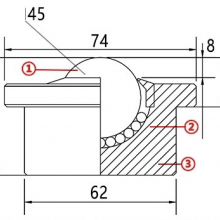 Packaging, Machine Tool, Rubber, Textile Equipment Using SP45 Heavy-duty Weighing Bull Eyeball thumbnail-2