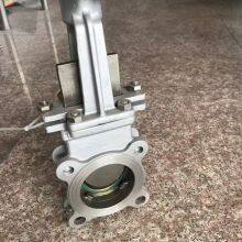 Stainless Steel Knife Gate Valve Slide Gate Valve 150mm SS304 Pneumatic Petal Type 8 Inch Dn500 Slurry Knife Gate Valve thumbnail-5